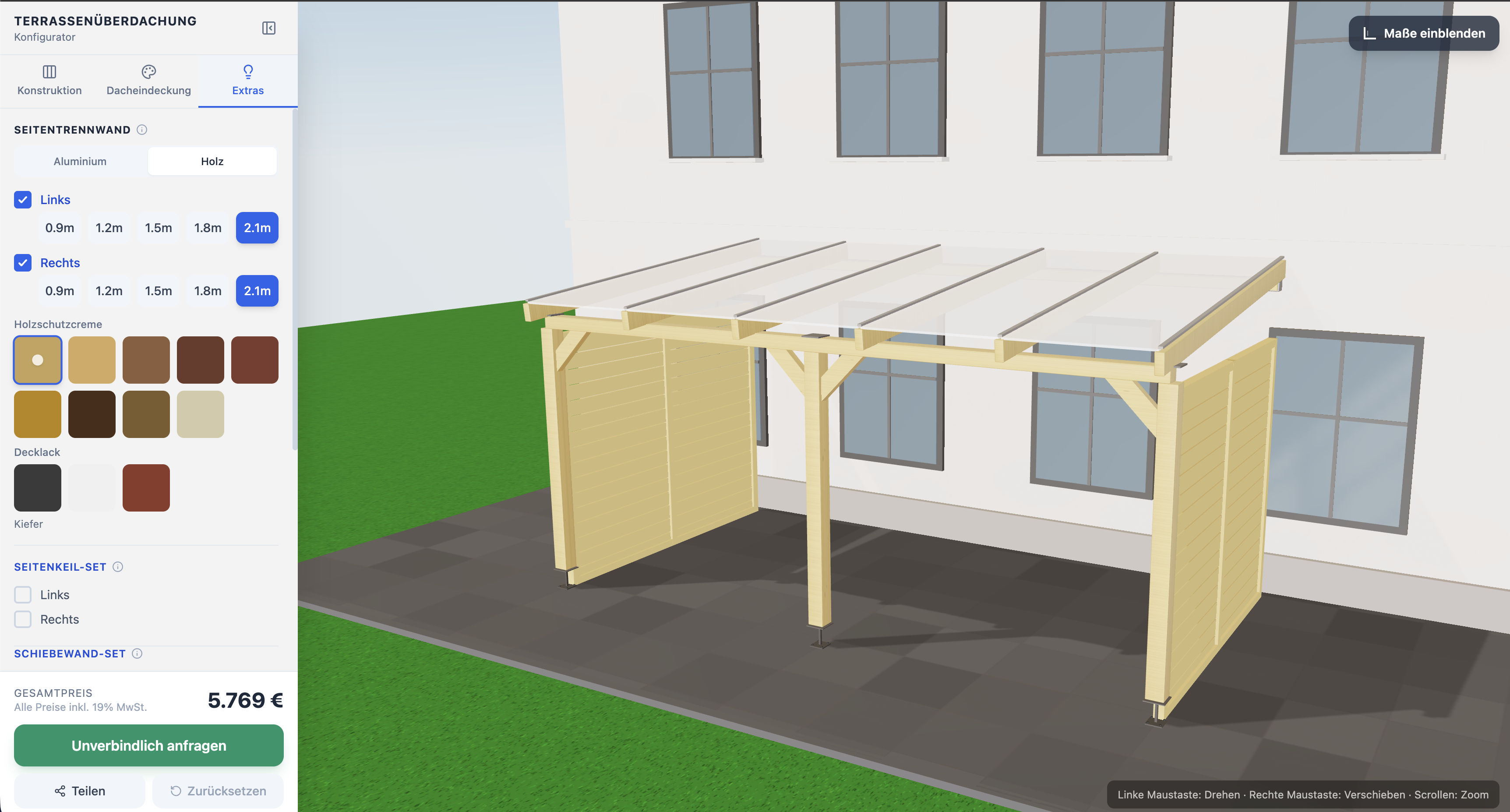 Interaktiver 3D-Konfigurator mit Echtzeitvorschau